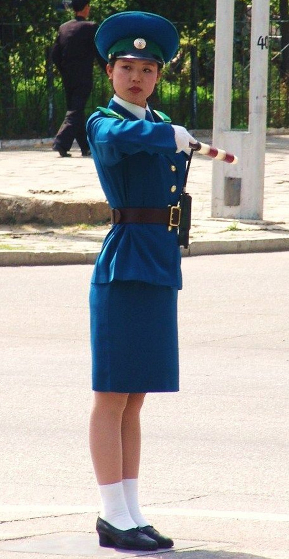 north korean traffic women