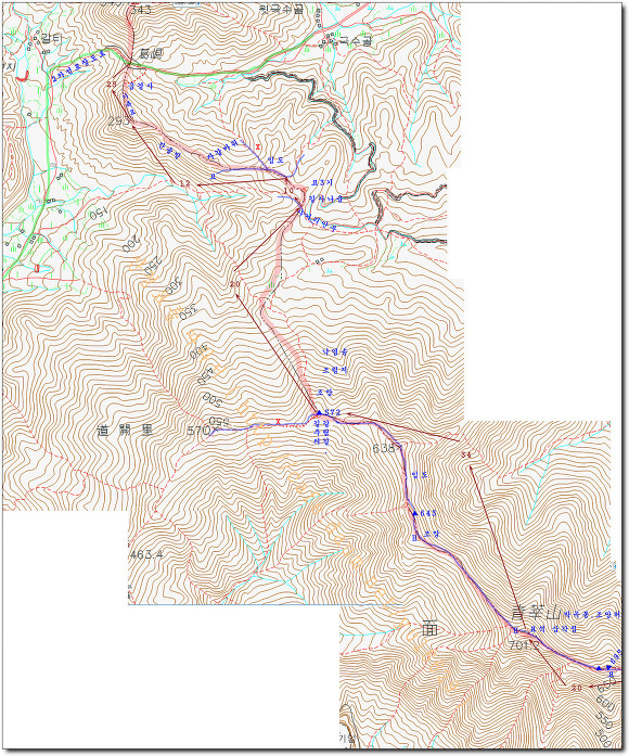 팔공기맥(八公岐脈)의 개념과 지도