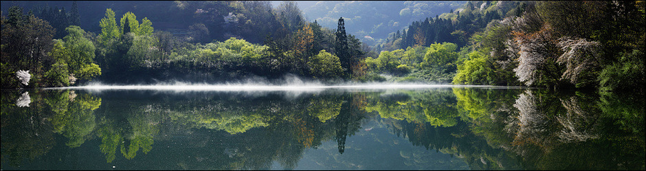 물안개가 아름다운 화순 세량지 