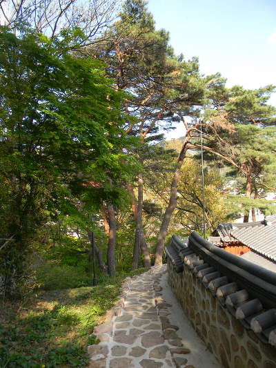 부암동 석파정 마무리 (별채, 북쪽 산책로, 소나무, 석파정, 경계벽 벽화)